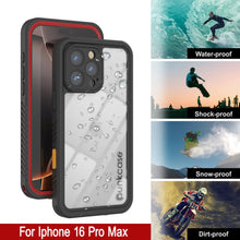 Load image into Gallery viewer, Coque étanche pour iPhone 16 Pro Max, Punkcase [Extreme Series] Armor Cover avec protecteur d&#39;écran intégré [Rouge]
