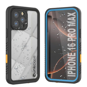 Coque étanche pour iPhone 16 Pro Max, Punkcase [Extreme Series] Armor Cover avec protecteur d'écran intégré [Bleu marine]