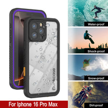 Load image into Gallery viewer, Coque étanche pour iPhone 16 Pro Max, Punkcase [Extreme Series] Armor Cover avec protecteur d&#39;écran intégré [Violet]
