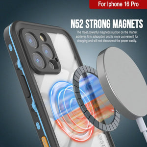 Coque étanche pour iPhone 16 Pro, série Punkcase SpikeStar Light-Blue | Slim Fit 2 m sous l'eau IP68