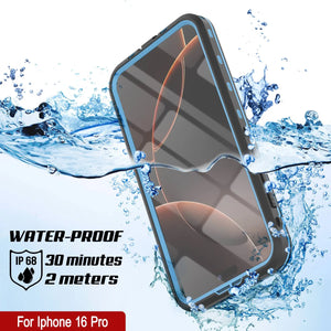 Coque étanche pour iPhone 16 Pro, série Punkcase SpikeStar Light-Blue | Slim Fit 2 m sous l'eau IP68