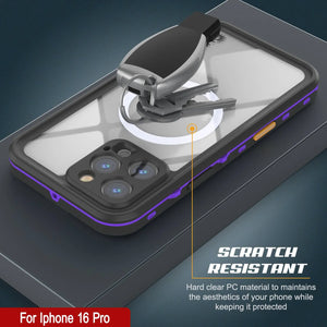 Coque étanche pour iPhone 16 Pro, série Punkcase SpikeStar Purple | Slim Fit 2 m sous l'eau IP68