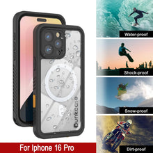 Charger l&#39;image dans la galerie, Coque étanche pour iPhone 16 Pro, Punkcase [Extreme Mag Series] Armor Cover avec protecteur d&#39;écran intégré [Noir]
