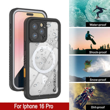 Charger l&#39;image dans la galerie, Coque étanche pour iPhone 16 Pro, Punkcase [Extreme Mag Series] Armor Cover avec protecteur d&#39;écran intégré [Blanc]
