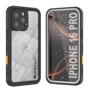 Coque étanche pour iPhone 16 Pro, Punkcase [Extreme Series] Armor Cover avec protecteur d'écran intégré [Blanc]