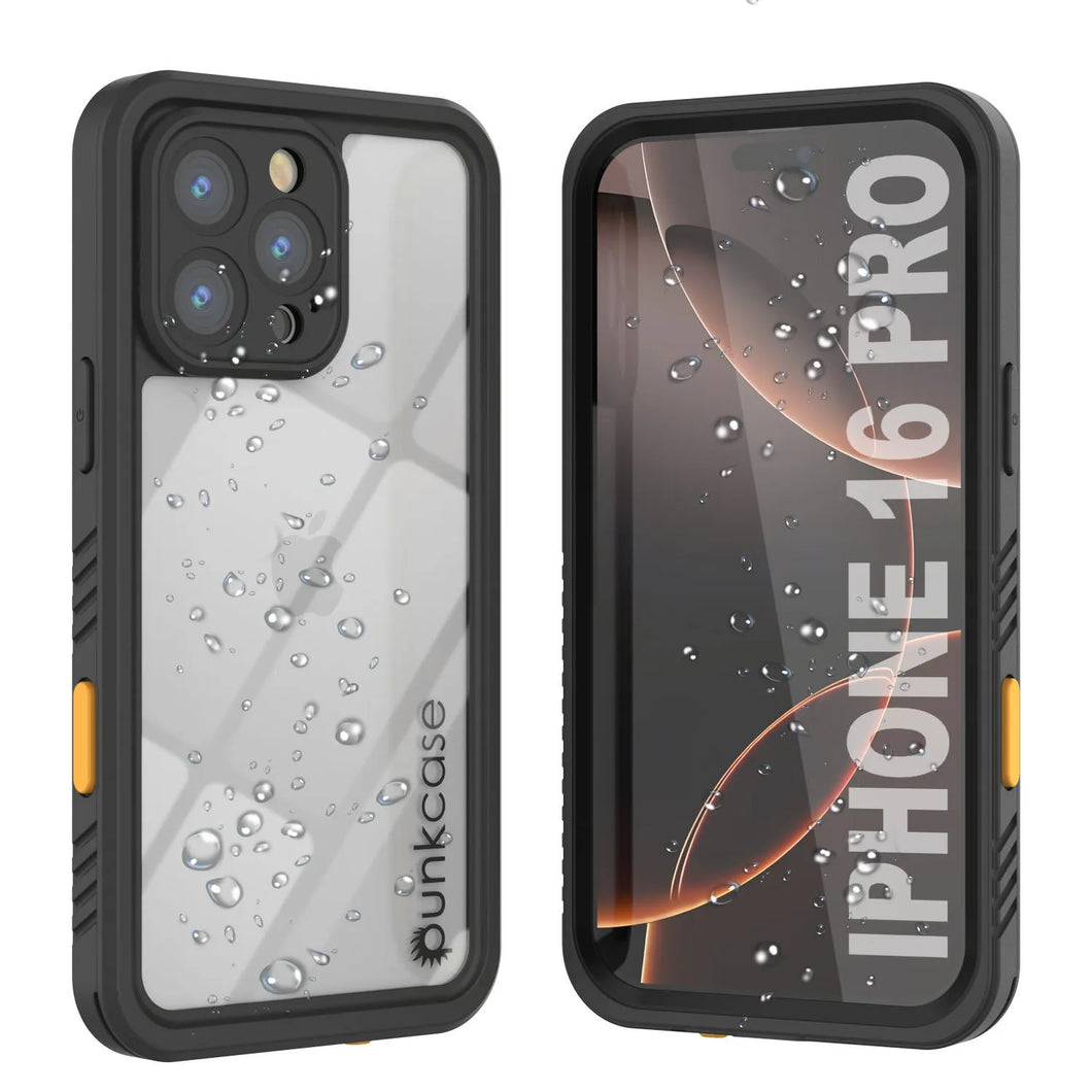 Coque étanche pour iPhone 16 Pro, Punkcase [Extreme Series] Armor Cover avec protecteur d'écran intégré [Noir]