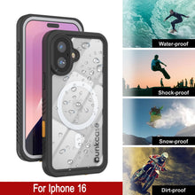 Charger l&#39;image dans la galerie, Coque étanche pour iPhone 16, Punkcase [Extreme Mag Series] Armor Cover avec protecteur d&#39;écran intégré [Blanc]
