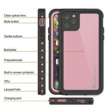 Charger l&#39;image dans la galerie, iPhone 11 Pro Waterproof IP68 Case, Punkcase [Pink] [StudStar Series] [Slim Fit] [Dirtproof] (Color in image: light green)
