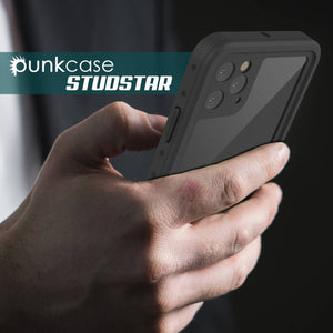 iPhone 11 Pro Waterproof IP68 Case, Punkcase [Black] [StudStar Series] [Slim Fit] (Color in image: purple)