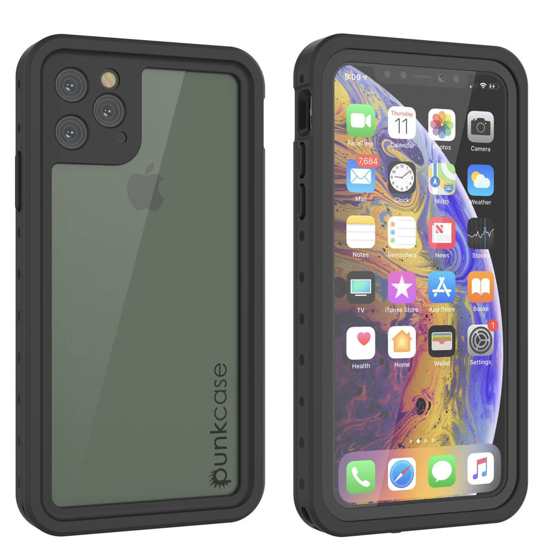 iPhone 11 Pro Max Waterproof IP68 Case, Punkcase [Clear] [StudStar Series] [Slim Fit] [Dirtproof] (Color in image: Clear.)