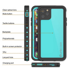 Charger l&#39;image dans la galerie, iPhone 11 Pro Max Waterproof IP68 Case, Punkcase [Teal] [StudStar Series] [Slim Fit] (Color in image: light green)
