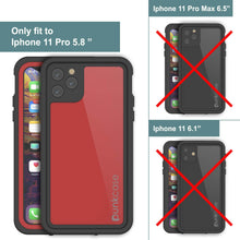 Charger l&#39;image dans la galerie, iPhone 11 Pro Waterproof IP68 Case, Punkcase [Red] [StudStar Series] [Slim Fit] (Color in image: black)
