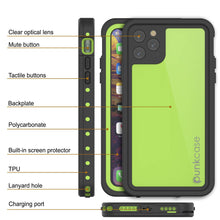 Charger l&#39;image dans la galerie, iPhone 11 Pro Max Waterproof IP68 Case, Punkcase [Light green] [StudStar Series] [Slim Fit] [Dirtproof] (Color in image: teal)
