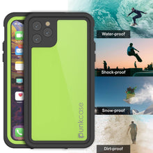 Charger l&#39;image dans la galerie, iPhone 11 Pro Max Waterproof IP68 Case, Punkcase [Light green] [StudStar Series] [Slim Fit] [Dirtproof] (Color in image: black)
