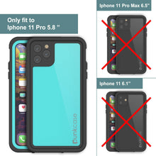 Charger l&#39;image dans la galerie, iPhone 11 Pro Max Waterproof IP68 Case, Punkcase [Teal] [StudStar Series] [Slim Fit] (Color in image: white)
