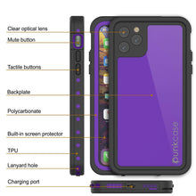 Charger l&#39;image dans la galerie, iPhone 11 Pro Max Waterproof IP68 Case, Punkcase [Purple] [StudStar Series] [Slim Fit] [Dirtproof] (Color in image: red)
