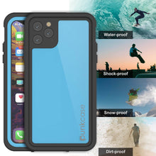 Charger l&#39;image dans la galerie, iPhone 11 Pro Waterproof IP68 Case, Punkcase [Light blue] [StudStar Series] [Slim Fit] [Dirtproof] (Color in image: red)
