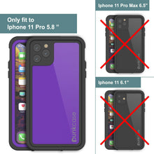Charger l&#39;image dans la galerie, iPhone 11 Pro Waterproof IP68 Case, Punkcase [Purple] [StudStar Series] [Slim Fit] [Dirtproof] (Color in image: white)
