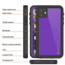 Charger l&#39;image dans la galerie, iPhone 11 Waterproof IP68 Case, Punkcase [Purple] [StudStar Series] [Slim Fit] [Dirtproof] (Color in image: teal)
