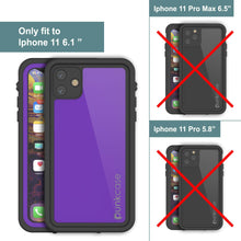 Charger l&#39;image dans la galerie, iPhone 11 Waterproof IP68 Case, Punkcase [Purple] [StudStar Series] [Slim Fit] [Dirtproof] (Color in image: white)
