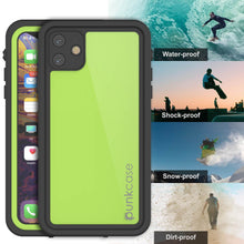 Charger l&#39;image dans la galerie, iPhone 11 Waterproof IP68 Case, Punkcase [Light green] [StudStar Series] [Slim Fit] [Dirtproof] (Color in image: black)
