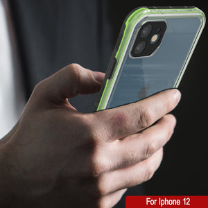 Punkcase iPhone 13 Waterproof Case [Aqua Series] Armor Cover [Clear Black] [Clear Back] 