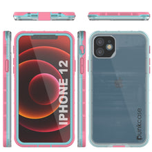 Load image into Gallery viewer, Punkcase iPhone 13 Waterproof Case [Aqua Series] Armor Cover [Clear Pink] [Clear Back] (Color in image: Clear Teal)
