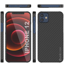 Charger l&#39;image dans la galerie, iPhone 12 Case, Punkcase CarbonShield, Heavy Duty &amp; Ultra Thin 2 Piece Dual Layer [shockproof] 

