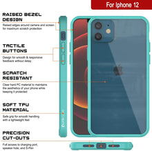 Charger l&#39;image dans la galerie, iPhone 12 Case Punkcase® LUCID 2.0 Teal Series w/ PUNK SHIELD Screen Protector | Ultra Fit (Color in image: black)
