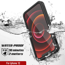 Load image into Gallery viewer, iPhone 12  Waterproof Case, Punkcase [Extreme Series] Armor Cover W/ Built In Screen Protector [Black] (Color in image: Light Blue)
