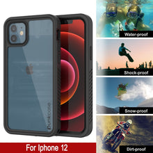Load image into Gallery viewer, iPhone 12  Waterproof Case, Punkcase [Extreme Series] Armor Cover W/ Built In Screen Protector [Black] (Color in image: Red)
