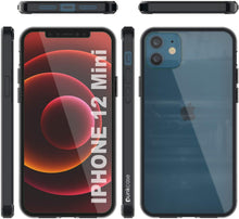 Charger l&#39;image dans la galerie, iPhone 12 Mini Case Punkcase® LUCID 2.0 Crystal Black Series w/ PUNK SHIELD Screen Protector | Ultra Fit (Color in image: clear)
