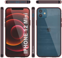 Charger l&#39;image dans la galerie, iPhone 12 Mini Case Punkcase® LUCID 2.0 Crystal Pink Series w/ PUNK SHIELD Screen Protector | Ultra Fit (Color in image: light blue)
