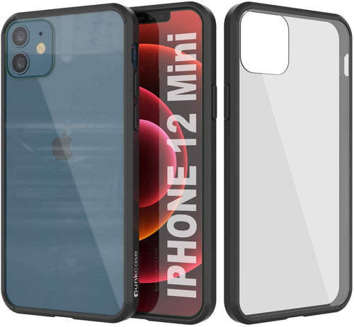 iPhone 12 Mini Case Punkcase® LUCID 2.0 Black Series w/ PUNK SHIELD Screen Protector | Ultra Fit (Color in image: black)