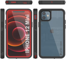 Charger l&#39;image dans la galerie, iPhone 12 Mini Waterproof Case, Punkcase [Extreme Series] Armor Cover W/ Built In Screen Protector [Red] (Color in image: Red)
