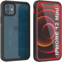 Charger l&#39;image dans la galerie, iPhone 12 Mini Waterproof Case, Punkcase [Extreme Series] Armor Cover W/ Built In Screen Protector [Red] (Color in image: Purple)
