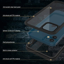 Charger l&#39;image dans la galerie, iPhone 12 Mini Waterproof Case, Punkcase [Extreme Series] Armor Cover W/ Built In Screen Protector [White] (Color in image: Light Blue)
