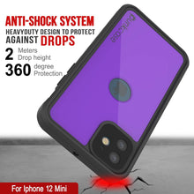 Load image into Gallery viewer, iPhone 12 Mini Waterproof IP68 Case, Punkcase [Purple] [StudStar Series] [Slim Fit] [Dirtproof] (Color in image: White)
