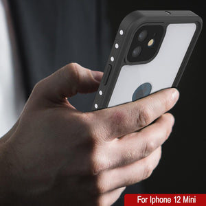 iPhone 12 Mini Waterproof IP68 Case, Punkcase [White] [StudStar Series] [Slim Fit] [Dirtproof] (Color in image: Light Blue)