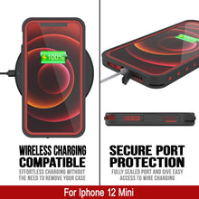 Load image into Gallery viewer, iPhone 12 Mini Waterproof IP68 Case, Punkcase [Red] [StudStar Series] [Slim Fit] (Color in image: Light Blue)

