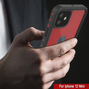 iPhone 12 Mini Waterproof IP68 Case, Punkcase [Red] [StudStar Series] [Slim Fit] (Color in image: Light Green)
