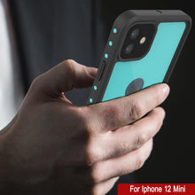 Load image into Gallery viewer, iPhone 12 Mini Waterproof IP68 Case, Punkcase [Teal] [StudStar Series] [Slim Fit] (Color in image: Light Green)
