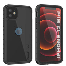 Load image into Gallery viewer, iPhone 12 Mini Waterproof IP68 Case, Punkcase [Black] [StudStar Series] [Slim Fit] (Color in image: Black)
