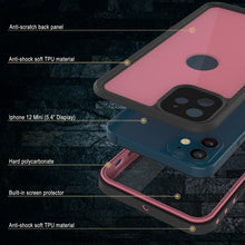 Load image into Gallery viewer, iPhone 12 Mini Waterproof IP68 Case, Punkcase [Pink] [StudStar Series] [Slim Fit] [Dirtproof] (Color in image: Black)
