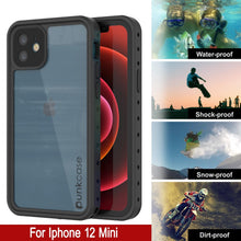 Load image into Gallery viewer, iPhone 12 Mini Waterproof IP68 Case, Punkcase [Clear] [StudStar Series] [Slim Fit] [Dirtproof] (Color in image: Light Blue)
