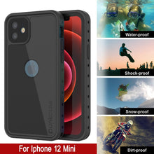 Load image into Gallery viewer, iPhone 12 Mini Waterproof IP68 Case, Punkcase [Black] [StudStar Series] [Slim Fit] (Color in image: Red)
