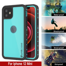 Load image into Gallery viewer, iPhone 12 Mini Waterproof IP68 Case, Punkcase [Teal] [StudStar Series] [Slim Fit] (Color in image: Purple)

