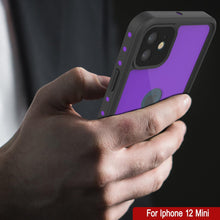 Load image into Gallery viewer, iPhone 12 Mini Waterproof IP68 Case, Punkcase [Purple] [StudStar Series] [Slim Fit] [Dirtproof] (Color in image: Teal)
