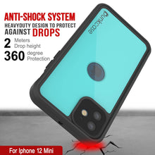 Load image into Gallery viewer, iPhone 12 Mini Waterproof IP68 Case, Punkcase [Teal] [StudStar Series] [Slim Fit] (Color in image: White)
