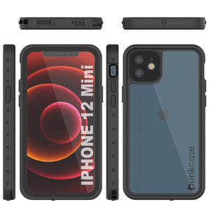 iPhone 12 Mini Waterproof IP68 Case, Punkcase [Clear] [StudStar Series] [Slim Fit] [Dirtproof] (Color in image: Teal)